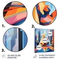 thumbnail image 3 of Designart "Cubic yoga collage I" Yoga Metal Wall Art Prints, 3 of 5