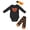 Black, variant on Petitebelle Basketball Heart L/s Baby Bodysuit Leg Warmer Nb-18m (White, 12-18 Months)