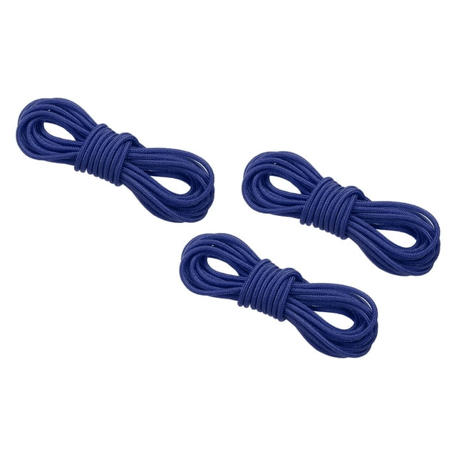 Unique Bargains Archery D Loop Rope 10 FT, 3 Pack Bow String Release Nock Wire Nocking Loop Ring, Blue