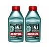 Motul 100951 DOT 5.1 Non-Silicone Brake Fluid - 2 pack