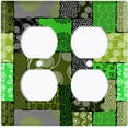 thumbnail image 3 of Metal Light Switch Plate Cover Safari African Tribal Art Pattern Neon Green SFR012, 3 of 13