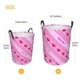 thumbnail image 5 of LNWH Laundry Basket, Pink Blessing Pattern Foldable Laundry Hamper With Handles Waterproof, Medium Size, 5 of 8