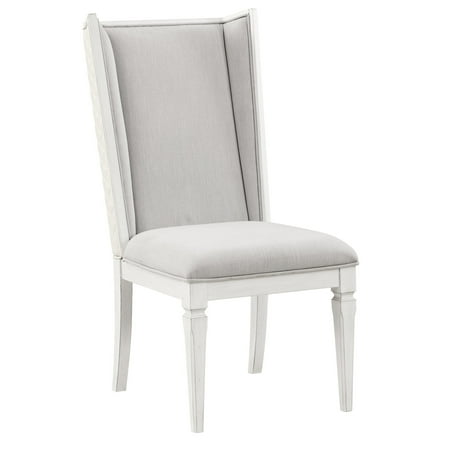 Light Grey and Weathered White Aesthetic | Dining Room Decor Essential | Set of Two Comfortable Side Chairs
