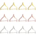 thumbnail image 1 of 12Pcs 3 Colors Micro Pave Cubic Zirconia Ice Pick Pinch Bails Brass Snap on Bails Rhinestone Ice Pick Jewelry Clasps, 1 of 8
