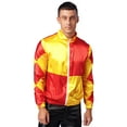 thumbnail image 2 of MSemis Mens Varsity Jackets Outerwear Horse Racing Coat Racer Streetwear Uniforms Costume Yellow 3XL, 2 of 7