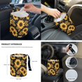 thumbnail image 6 of Yuyamidu Sunflower Front Rear Seat Covers for Cars Steering Wheel Cover Seatbelt Shoulder Pad Auto Center Console Pad Cover Gear Shift Cover Hand Brake Cover Cup Holders, Set of 14, 6 of 7