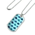 thumbnail image 2 of Cute Kawaii Whales Pattern Military Dog Tag Pendant Necklace with Chain, 2 of 4