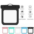 thumbnail image 2 of Universal Waterproof Phone Pouch IPX8 Protection Clear TPU Dry Bag for Small Electronics Cash Keys ID Cards, Touch Screen Compatible Submersible Case 4.76" x 4.21", 2 of 8
