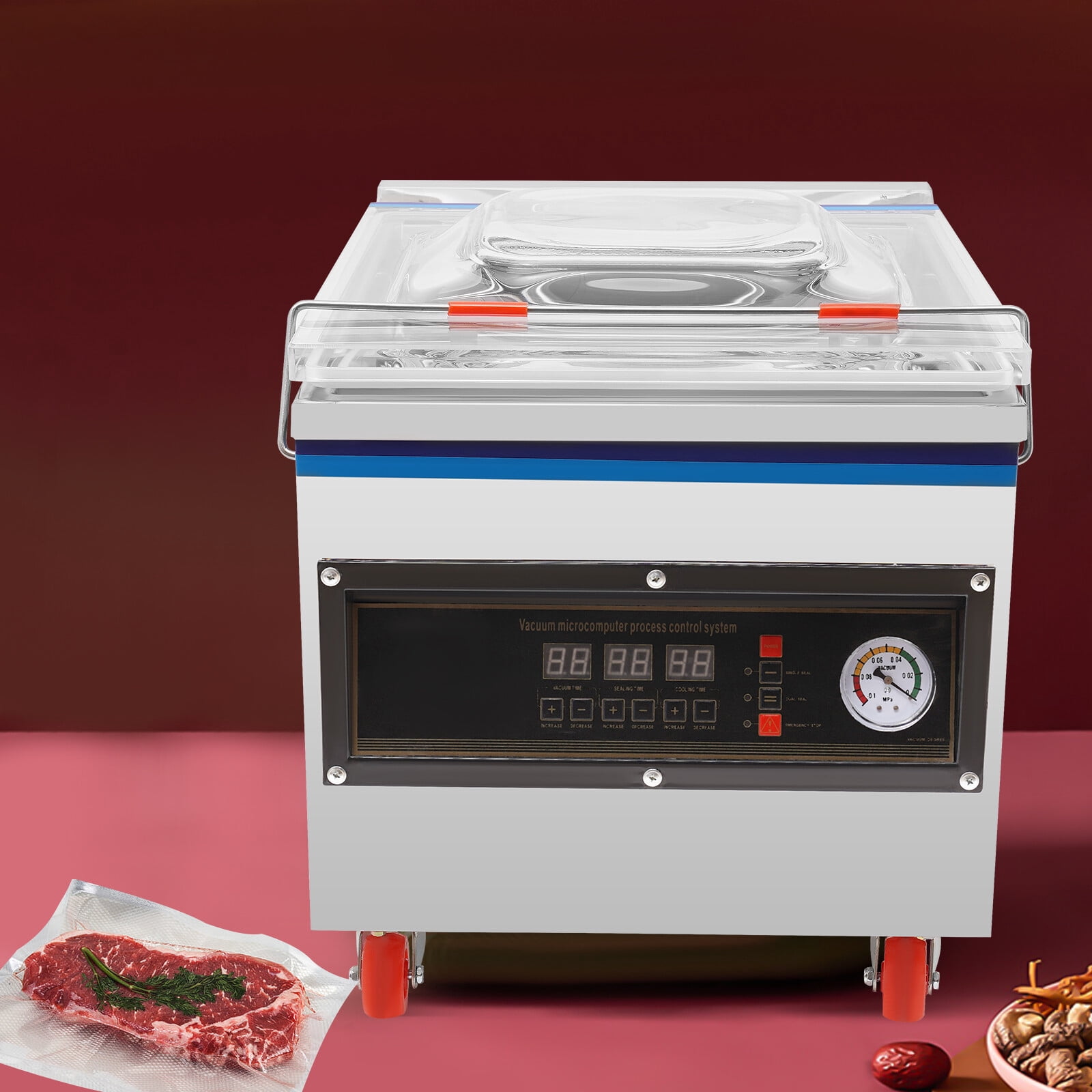Vacuum Sealer Machine, Commercial Vacuum Packing Machine with 2L Pure Copper Pump, 12.6 Inch Seal Bar, for Food Storage, Vide Meal