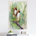 thumbnail image 1 of Birds Tapestry, Pair of House Sparrow Birds Romantic Love Portrayal Watercolor Style Pastoralrt, Fabric Wall Hanging Decor for Bedroom Living Room Dorm, 5 Sizes, Multicolor, by Ambesonne, 1 of 1