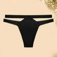 thumbnail image 6 of GHSOHS Womens Underwear Thongs Womens Underwear Cotton Boy Shorts Underwear for Women Fashion Low Waist Underwear Solid Briefs Lace Panty T Panties Cotton Crotch Seamless Underpants Black Panty ,S, 6 of 7