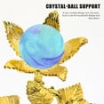 thumbnail image 4 of CTIRCHIU Globe Stand Crystal Ball Display Base Golden Alloy Holding for Home 1Pack, 4 of 7