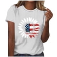 thumbnail image 3 of Frostluinai Shirts for Women Red White and Blue Shirt Crew Neck Short Sleeve Floral Graphic Tees Camiseta Mujer Cuello Redondo 4 de Julio, 3 of 6