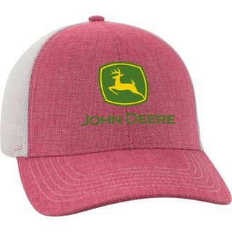 Cappellino John Deere In Velluto A Coste Non Strutturato - Colore Rosa, Taglia Unica, Berretto Agricolo Ufficiale