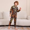 thumbnail image 4 of GYRATEDREAM Matching Family Pajamas Set for Halloween Pumpkin Holiday Costumes Long Sleeve Hooded Jumpsuit for Women/Men/Kids Family Matching Pajamas Onesies for 4-5Y(Kids) Orange, 4 of 9