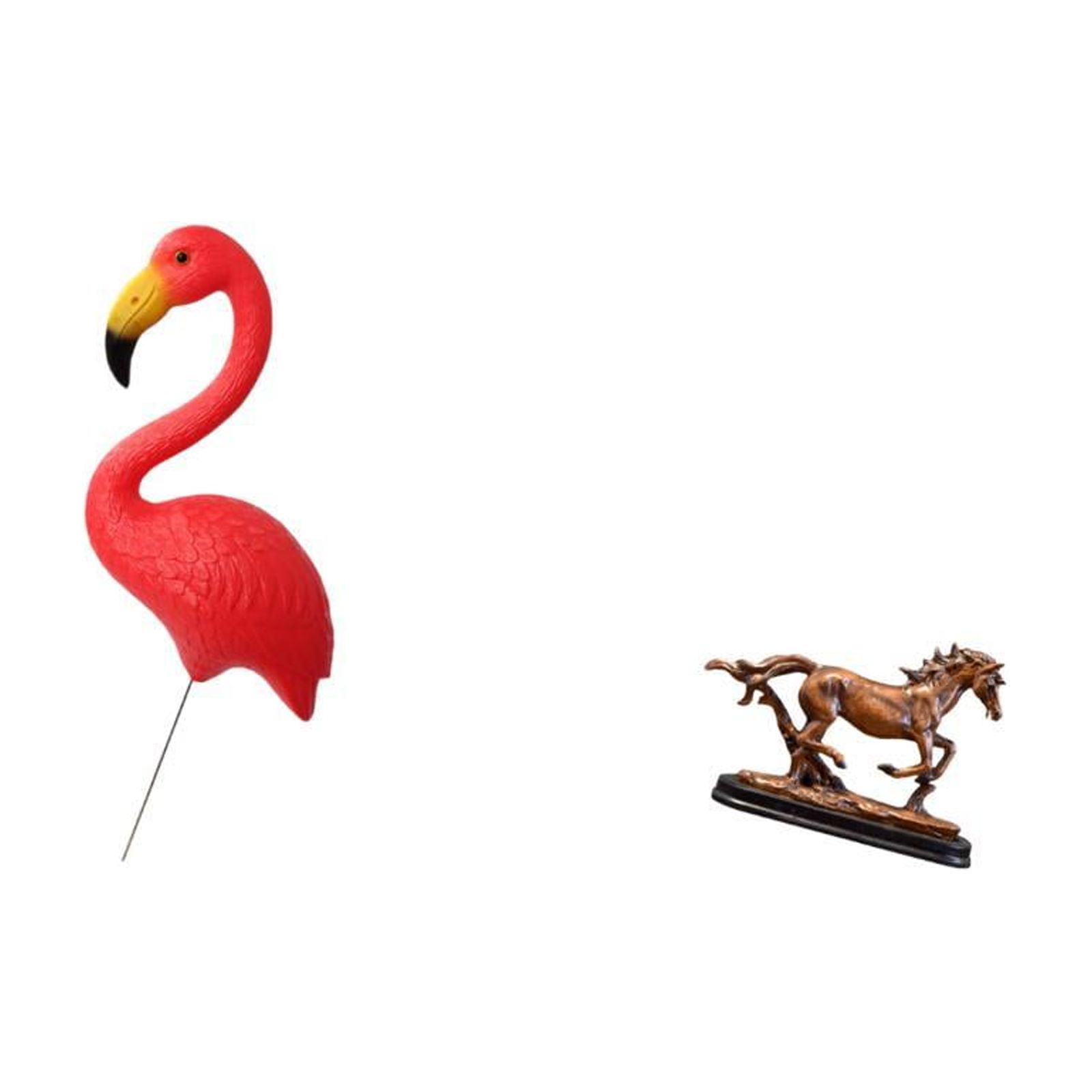 simhoa Bird Statue Figurine Yard Art Ornament Flamingo Garden Stake Sculpture for Spring Holiday Fairy Garden Accessories Horse Artwork Collectible Ornament Statue for Desk Decoration Living
