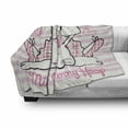 thumbnail image 3 of Retro Soft Flannel Fleece Throw Blanket, Miss Bunny Hoop in Love Romantic Rabbit Valentines Day in Hearts Artwork, Cozy Plush for Indoor and Outdoor Use, 50" x 70", Pale Pink White, by Ambesonne, 3 of 6