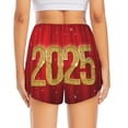 thumbnail image 4 of Goofa Happy New Year 2025 F Printed Women 2 in 1 Running Shorts,Quick Dry Athletic Workout Shorts,High Waisted Athletic Shorts with Liner Pockets-Large, 4 of 9