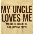 thumbnail image 2 of Uncle Loves Me Bought This One Piece Romper Boys or Girls Infant Baby Brisco Brands 12M, 2 of 6