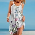 thumbnail image 1 of TopLLC Robe Sans Manches Col Rond Robe Bohème Imprimée Florale d'Été T-Shirt Sans Manches Mini Robes de Plage pour Femmes en Solde, 1 of 5