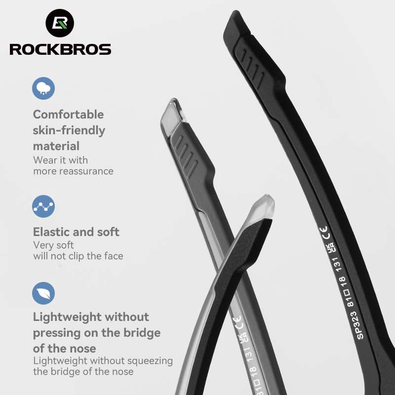ROCKBROS Cycling Sunglasses Photochromic Polarized Lens Windproof UV400 Sunglass