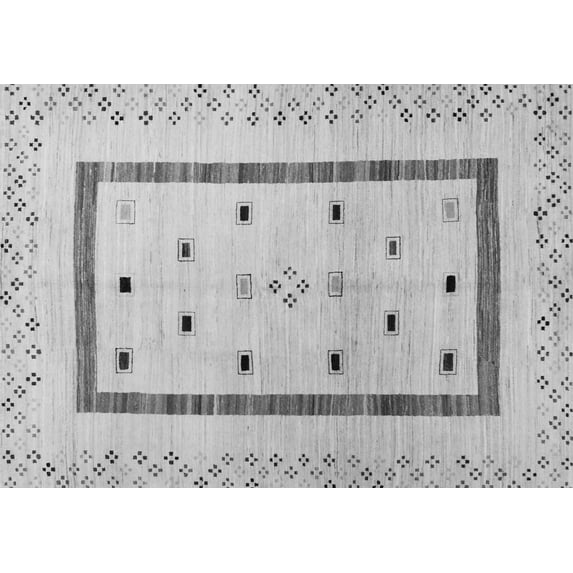 Ahgly Company Indoor Rectangle Solid Gray Modern Area Rugs, 2' x 3'