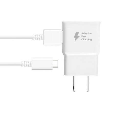 Adaptive Fast Charger Compatible with Xiaomi Xiaomi Mi A1 [Wall Charger + Type-C USB Cable] Dual voltages for up to 60% Faster Charging! WHITE