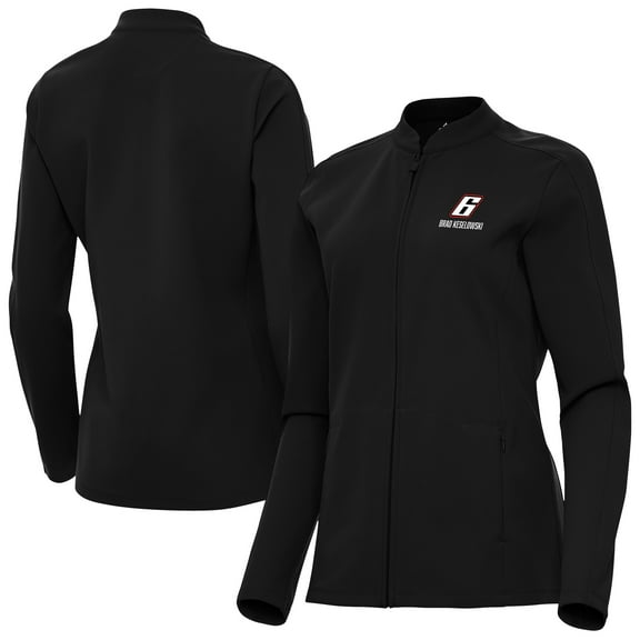 Women's Antigua  Black Brad Keselowski Regard Full-Zip Jacket