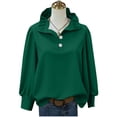 thumbnail image 5 of TaTaai 2026 Spring Summer Solid Color Button Top for Women Long Sleeve Round Neck Casual Blouse Soft Comfy Lightweight Daily Vacation Outfits Gift, 5 of 5