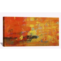 Modern Abstract Canvas Wall Art Abstract Orange Framed Painting Wall Decor for Bedroom Livingroom Office Ready to Hang