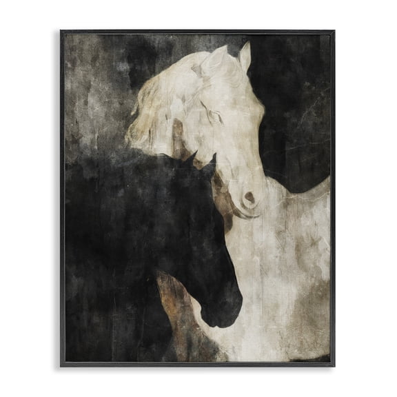 Stupell Industries Dual Spirit Horses Black Framed Giclee Art, design by Svetlana Aleynikova