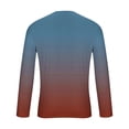 thumbnail image 4 of WXLWZYWL Mens Gradient Tops Crew Neck Long Sleeve Shirt Ombre Print Soft Breathable Relax Fit Men Daily Walking Outdoor Casual Basic Pullover Tee, 4 of 6