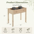 thumbnail image 5 of Wooden Raised Garden Bed with Legs, 34"L X 18"W X 30"H, Elevated Reinforced Large Planter Box for Vegetable Flower Herb Outdoors, 5 of 8