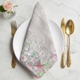 thumbnail image 2 of Summer Beach Cloth Napkins, Pink Starfish Ocean Conch Grey Wood Grain Washable and Reusable Dinner Napkins Set of 8, Table Napkin for Kitchen Party Birthday Wedding Hotel Housewarming 20"x20", 2 of 9