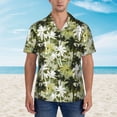 thumbnail image 2 of Honeii Hawaii Palms Print Men’s Hawaiian Shirt,Classic Button-Down Short Sleeve Shirt, for Beach, Vacation, and Outdoor Activities,X-Large, 2 of 7