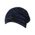 thumbnail image 2 of Tittly Winter Hats Beanie knitting Women Wrap Hair Rose Lace Hat Head Turban Stretch Scarf Loss Baseball Caps Skull Caps Hats for Women Blue One Size, 2 of 3