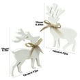 thumbnail image 3 of 2pcs Christmas White Wooden Reindeer Craft Decoration - Festive Figurine for Closet, Windowsill, Mantel, Tabletop, Home Holiday Decor to Enhance Christmas Vibe, White, 3 of 4