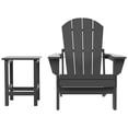 thumbnail image 3 of Polytrends  Laguna Hdpe All Weather Outdoor Patio Foldable Adirondack Chair With Side Table (2-Piece Set) Gray, 3 of 5