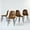 Brown Suede, variant on Homy Casa Dining Chair Set of 4 - Mid Century Modern Upholstery Side Chairs with Metal Legs for Kitchen Bistro Dining Room, Vintage Brown Suede