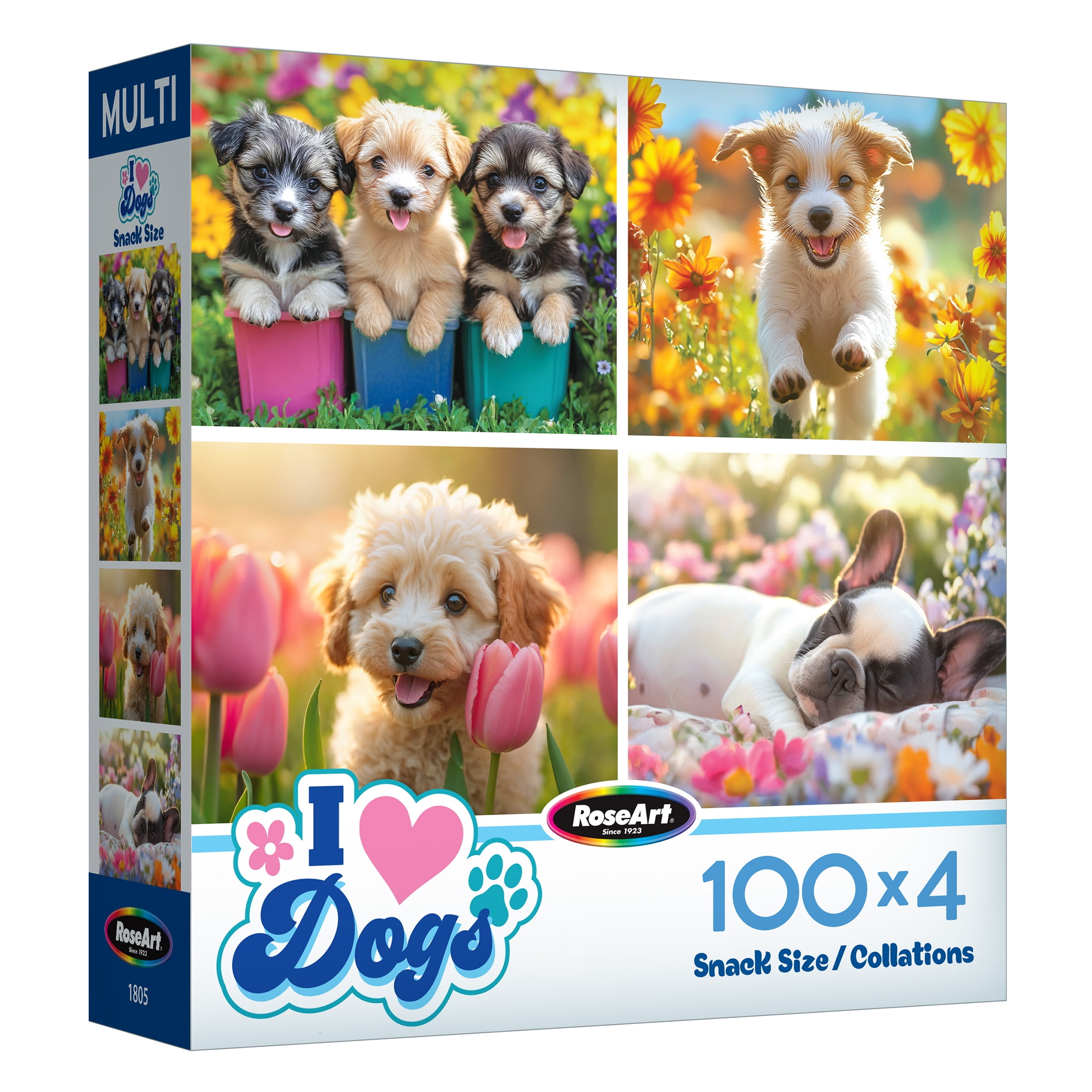 RoseArt - Snack Size 400-Piece - I Love Dogs - Adult Interlocking Puzzle