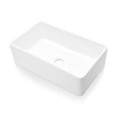 thumbnail image 3 of Sinber 33" x 20" White Rectangular Ceramic Apron Farmhouse Kitchen Sink With Strainer, 3 of 12