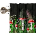thumbnail image 4 of Mushroom Curtain Valance 3 Piece Set,Hand Painted Forest Plant Print Home Kitchen Decorative Curtains, 54''''x18''''+27''''x24''''x2（3 Piece）, 4 of 5