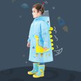 thumbnail image 2 of Gubotare Rain Coat Kids Kids Raincoat Boys Girls Toddler Rain Poncho Waterpoof Rain Jacket Children Cartoon Rainwear 2T 3T 4T 5T 6T 7T (Light Blue,5-6 Years), 2 of 8