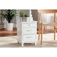 thumbnail image 6 of Baxton Studio Layton Classic and Traditional White Finished Wood 3-Drawer Nightstand,Wholesale Interiors, 6 of 12