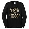 thumbnail image 2 of Wild Bobby, A Little Country, A Little Hood, Pop Culture, Men Long Sleeve Shirt, Black, Small, 2 of 4