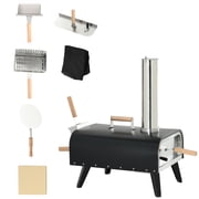 Outsunny Outdoor Pizza Oven with Stone, 12 Wood Fired Pizza Maker