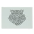 thumbnail image 1 of Vintage Tribal Cutting Board, Zentangle Style Doodle Ornamental Owl Outline Print, Decorative Tempered Glass Cutting and Serving Board, in 3 Sizes, by Ambesonne, 1 of 2