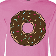 thumbnail image 4 of Inktastic Brown Donut, Donut With Colorful Sprinkles, Frosting Long Sleeve T-Shirt, 4 of 5