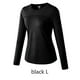 thumbnail image 4 of sweethay Ropa interior térmica de otoño para mujer, capa base de cuello redondo, camisetas más cálidas ajustadas de manga larga, camiseta para Prendas para la parte del cuerpo Negro L sweethay AP013660-08, 4 of 6