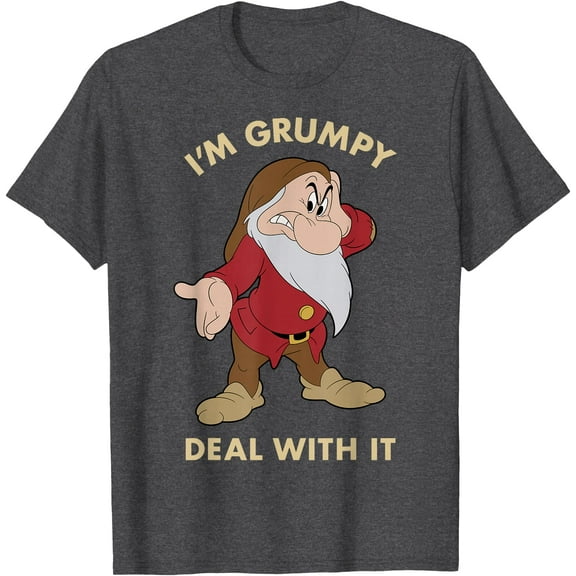 Snow White I'm Grumpy Portrait DTG Print Unisex T-Shirt